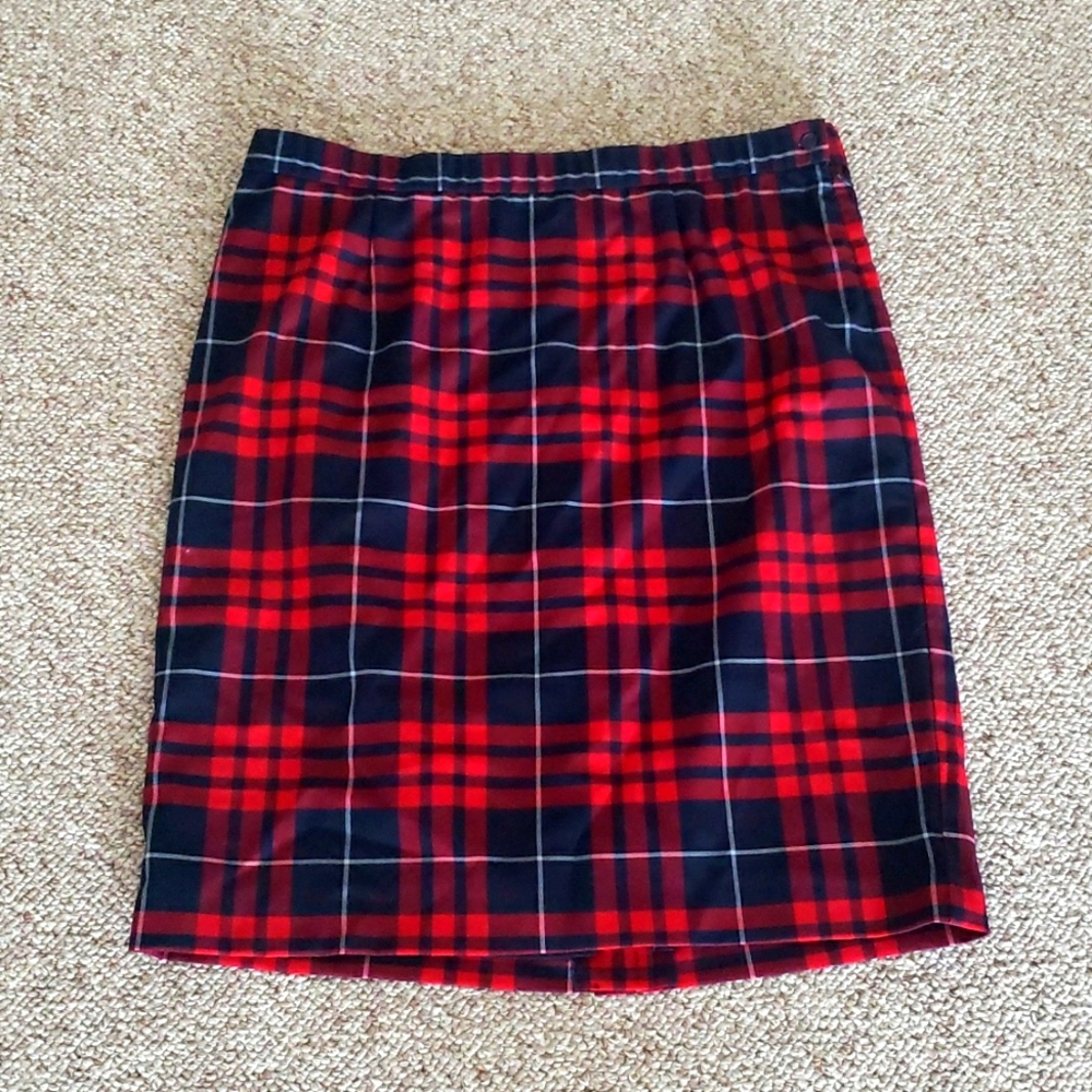 Joan Rivers vintage plaid skirt